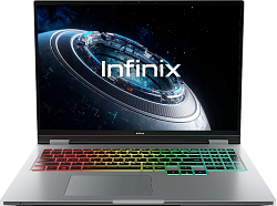 Ноутбук Infinix GTBook GL614 Core i5 13420H 16Gb SSD512Gb NVIDIA GeForce RTX 5060 8Gb 16" IPS 2K (2560x1600) FreeDOS silver WiFi BT Cam (71005000135)