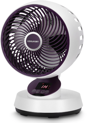 Вентилятор настольный Coolfort CF-2019 40Вт скоростей:3 ПДУ белый/фиолетовый