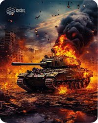 Коврик для мыши Cactus Burning tank рисунок 300x250x3мм (CS-MPC-D04M)