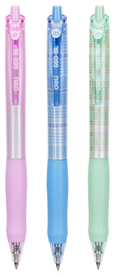 Ручка гелев. Deli EG60-BL ассорти d=0.5мм син. черн.