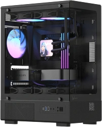 Корпус Formula Crystal Z1CM Plus AR v2 черный без БП mATX 5x120mm 1xUSB3.0 audio bott PSU