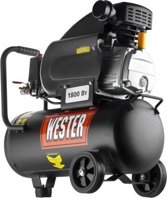 Компрессор поршневой Wester WK1800/24C масляный 208л/мин 24л 1800Вт черный