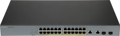 Коммутатор Zyxel GS1350-26HP-EU0101F (L2) 24x1Гбит/с 2xКомбо(1000BASE-T/SFP) 24PoE+ 375W управляемый