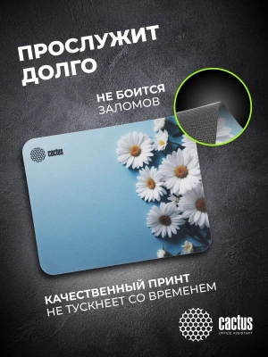 Коврик для мыши Cactus Daisies рисунок 250x200x3мм (CS-MP-D07S)