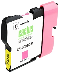 Картридж струйный Cactus CS-LC980M пурпурный (16мл) для Brother DCP-145C/165C/MFC-250C/290C с чипом