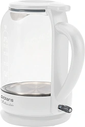 Чайник электрический Polaris PWK 1753CGL 1.5л. 1950Вт белый корпус: стекло/пластик