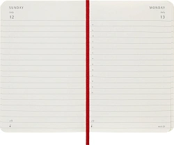 Ежедневник Moleskine CLASSIC SOFT Pocket 90x140мм 400стр. мягкая обложка красный
