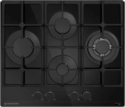 Газовая варочная поверхность Meferi Glass Ultra MGH604 черный