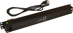 Блок распределения питания Lanmaster TWT-PDU19-10A8P-3.0 гор.размещ. 8xSchuko базовые 10A Schuko 3м