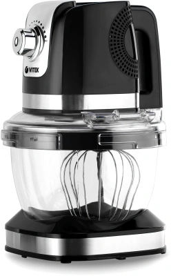 Кухонная машина Vitek VT-1434 планетар.вращ. 1000Вт черный/стальной
