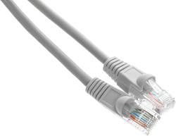 Патч-корд KingPrice KP-PC-c5e-3m-g 1Гбит/с UTP 4 пары cat.5E CCA molded 3м серый RJ-45 (m)-RJ-45 (m)