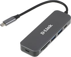 Разветвитель USB 2.0 D-Link DUB-2325 2порт. черный (DUB-2325/A1A)