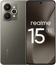 Смартфон Realme RMX5106 15 256Gb 8Gb черный моноблок 3G 4G 2Sim 6.77" 1080x2392 Android 15 50Mpix 802.11 a/b/g/n/ac/ax NFC GPS GSM900/1800 GSM1900 Protect