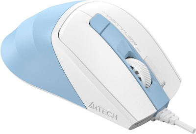 Мышь A4Tech Fstyler FM45S Air голубой/белый оптическая 2400dpi silent USB 7but (FM45S AIR USB (LCY BLUE))