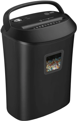 Шредер Cactus CS-SH-P8 черный (секр.P-4) фрагменты 12лист. 25лтр. скрепки скобы пл.карты CD