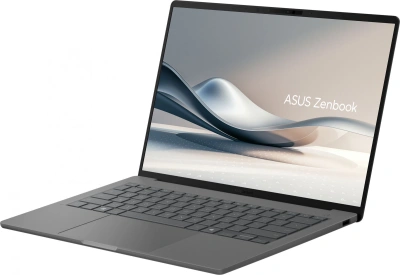 Ноутбук Asus Zenbook 14 UX3407QA-QD267W Snapdragon X X1-26-100 16Gb SSD512Gb Qualcomm Adreno 14" OLED WUXGA (1920x1200) Windows 11 Home grey WiFi BT Cam Bag (90NB1502-M00DN0)
