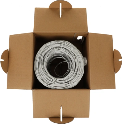 Кабель информационный ITK Generica BC1-C502-111-305-G кат.5 UTP 2 пары 24AWG PVC внутренний 305м серый