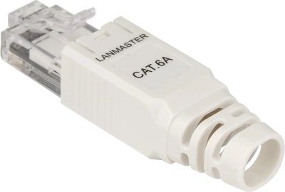 Коннектор Lanmaster LAN-TMP-U6A-WH полев.RJ45 кат.6A UTP бел. (упак.:1шт)