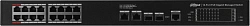 Коммутатор Dahua DH-S4220-16GT-190 (L2) 16x100Мбит/с 2x1Гбит/с 2SFP 16PoE 190W управляемый