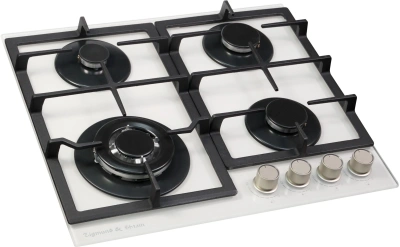 Газовая варочная поверхность Zigmund & Shtain Hi-tech MN 199.61 W стекло белое