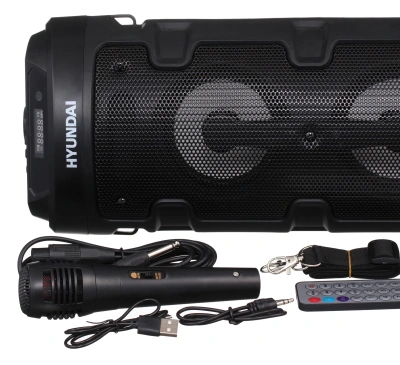 Минисистема Hyundai H-MC160 черный 50Вт FM USB BT SD/MMC