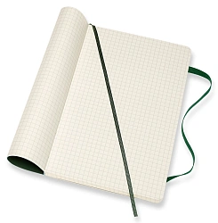 Блокнот Moleskine CLASSIC SOFT QP617K15 Large 130х210мм 192стр. клетка мягкая обложка зеленый