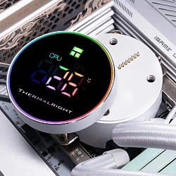 Система водяного охлаждения Thermalright Frozen Magic 360 Digital V2 ARGB Soc-AM5/AM4/1200/1700/1851 белый 4-pin 28dB Al LCD Ret (F-MAGIC-360-DIGITAL-WH-ARGB-V2)