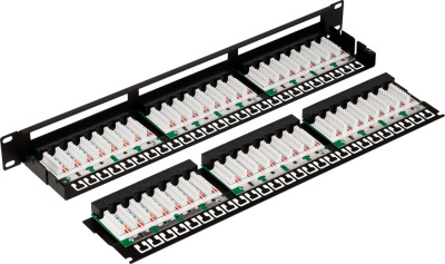 Патч-панель Lanmaster TWT-PP48/1U-U6 19" 1U 48xRJ45 кат.6 UTP