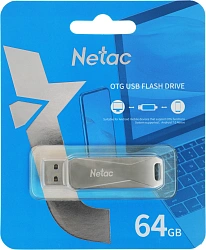 Флеш Диск Netac 64Gb U782C NT03U782C-064G-30PN USB3.0 серый