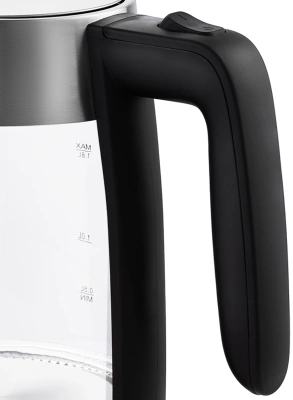 Чайник электрический Kitfort КТ-641 1.8л. 2200Вт серебристый корпус: стекло/металл/пластик