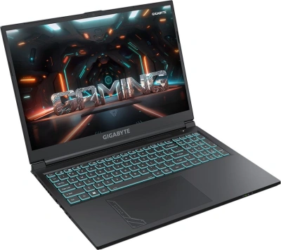 Ноутбук Gigabyte G6 Core i7 13620H 16Gb SSD512Gb NVIDIA GeForce RTX4060 8Gb 16" IPS FHD+ (1920x1200) FreeDOS black WiFi BT Cam (KF-H3KZ853KD)