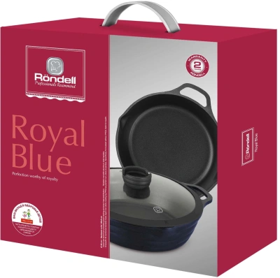 Сотейник Rondell Royal Blue RDA-1547 4.1л. d=28см (с крышкой) синий