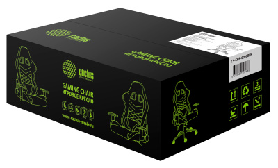 Кресло игровое Cactus CS-CHR-0099BLR с RGB-подсветкой черный/красный эко.кожа с подголов. крестов. сталь