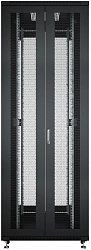 Шкаф серверный Cabeus (ND-05C-42U80/120-BK) напольный 42U 800x1200мм пер.дв.перфор.2ств. задн.дв.перфор.2-хст. 800кг черный 1102мм 2055мм IP20 сталь