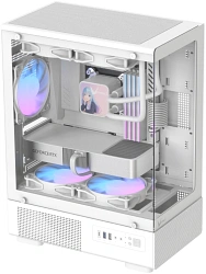 Корпус Formula Crystal Z1CM v2 белый без БП mATX 5x120mm 1xUSB3.0 audio bott PSU