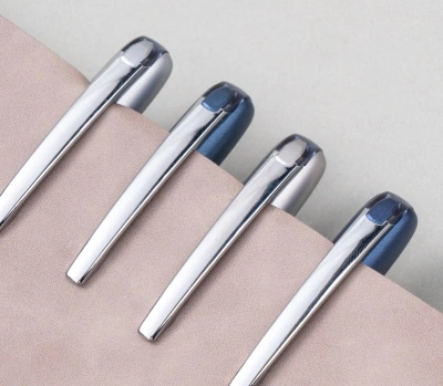 Ручка шариков. Deli EQ126-BL d=0.7мм син. черн. кругл.