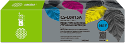 Картридж струйный Cactus CS-L0R15A 981Y желт.пигм. (240мл) для HP PageWide Enterprise Color 556dn/556xh/Flow MFP586z с чипом