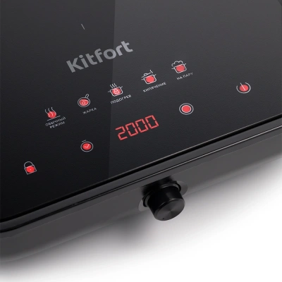 Плита Инфракрасная Kitfort КТ-141 черный стеклокерамика (настольная)