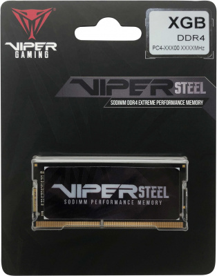 Память DDR4 32GB 2400MHz Patriot PVS432G240C5S Viper Steel RTL PC4-19200 CL15 SO-DIMM 260-pin 1.2В Ret