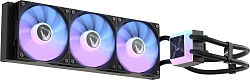 Система водяного охлаждения Formula Ice Jet Vision 360 ARGB Soc-AM5/AM4/1200/2066/1700/1851 черный 4-pin 1-27dB Al+Cu LCD 315W 2020gr Ret (ICE JET VISION 360 BK)