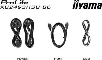 Монитор Iiyama 23.8" ProLite XU2493HSU-B6 черный IPS LED 1ms 16:9 HDMI M/M матовая 250cd 178гр/178гр 1920x1080 100Hz DP FHD USB 3кг