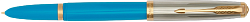 Ручка перьев. Parker 51 Premium (CW2169078) Turquoise GT F сталь нержавеющая подар.кор.
