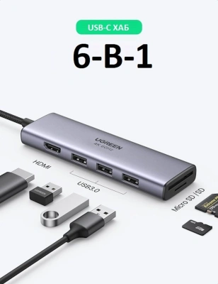 Порт-репликатор Ugreen CM511 (60383)