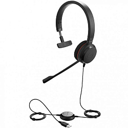 Наушники с микрофоном Jabra Evolve 20 UC Mono черный 2м накладные USB оголовье (4993-829-209)