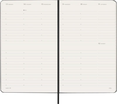 Еженедельник Moleskine CLASSIC WKLY VERTICAL Large 130х210мм 144стр. черный