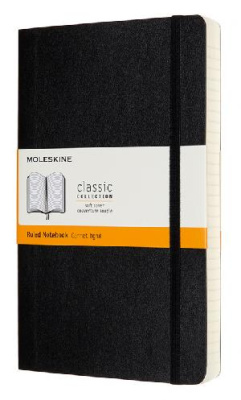 Блокнот Moleskine CLASSIC SOFT EXPENDED QP616EXP Large 130х210мм 400стр. линейка мягкая обложка черный