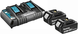 Батарея аккумуляторная Makita BL1850Bx2 LXT 18В 5Ач Li-Ion (З/У в компл.) (191L75-3)