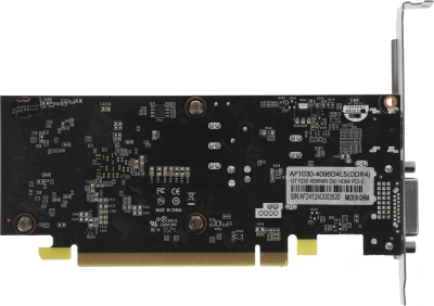 Видеокарта Afox PCI-E 3.0 AF1030-4096D4L5 NVIDIA GeForce GT 1030 4Gb 64bit GDDR4 1152/2100 DVIx1 HDMIx1 HDCP Ret