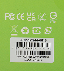 Накопитель SSD AGi PCIe 4.0 x4 512GB AGI512G44AI818 AI818 M.2 2280