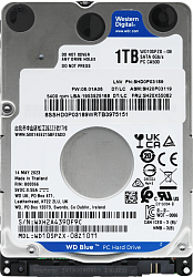 Жесткий диск WD SATA-III 1Tb WD10SPZX Notebook Blue (5400rpm) 128Mb 2.5"